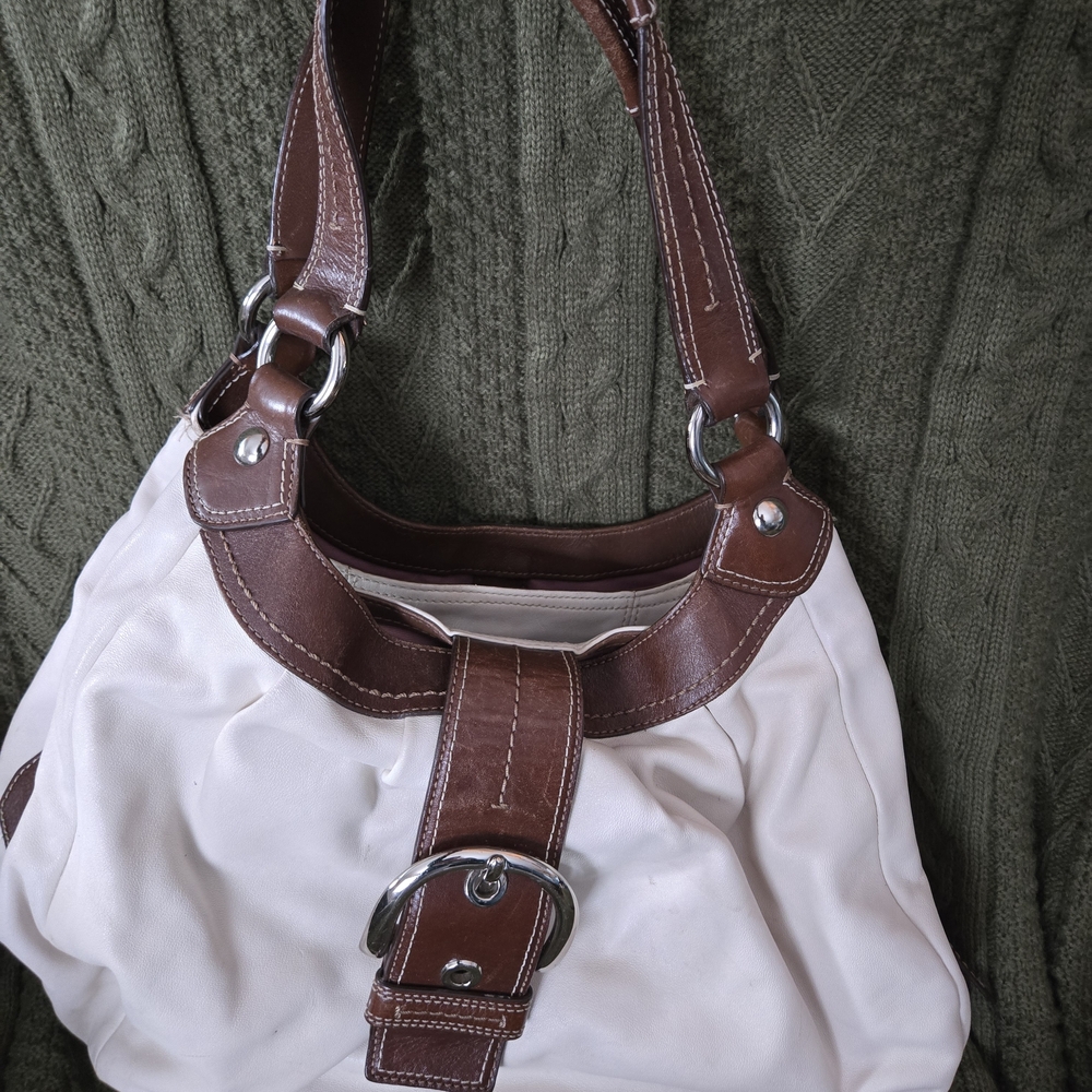 Elegant Brown and Cream Women's Bag